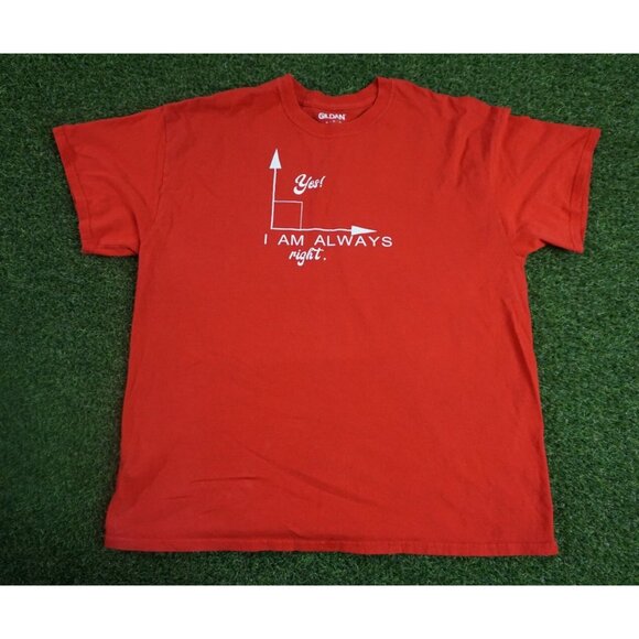 Math Team T-Shirt Mens XL Red Apollo Middle School Funny Graph Nerd Tee - Picture 1 of 8